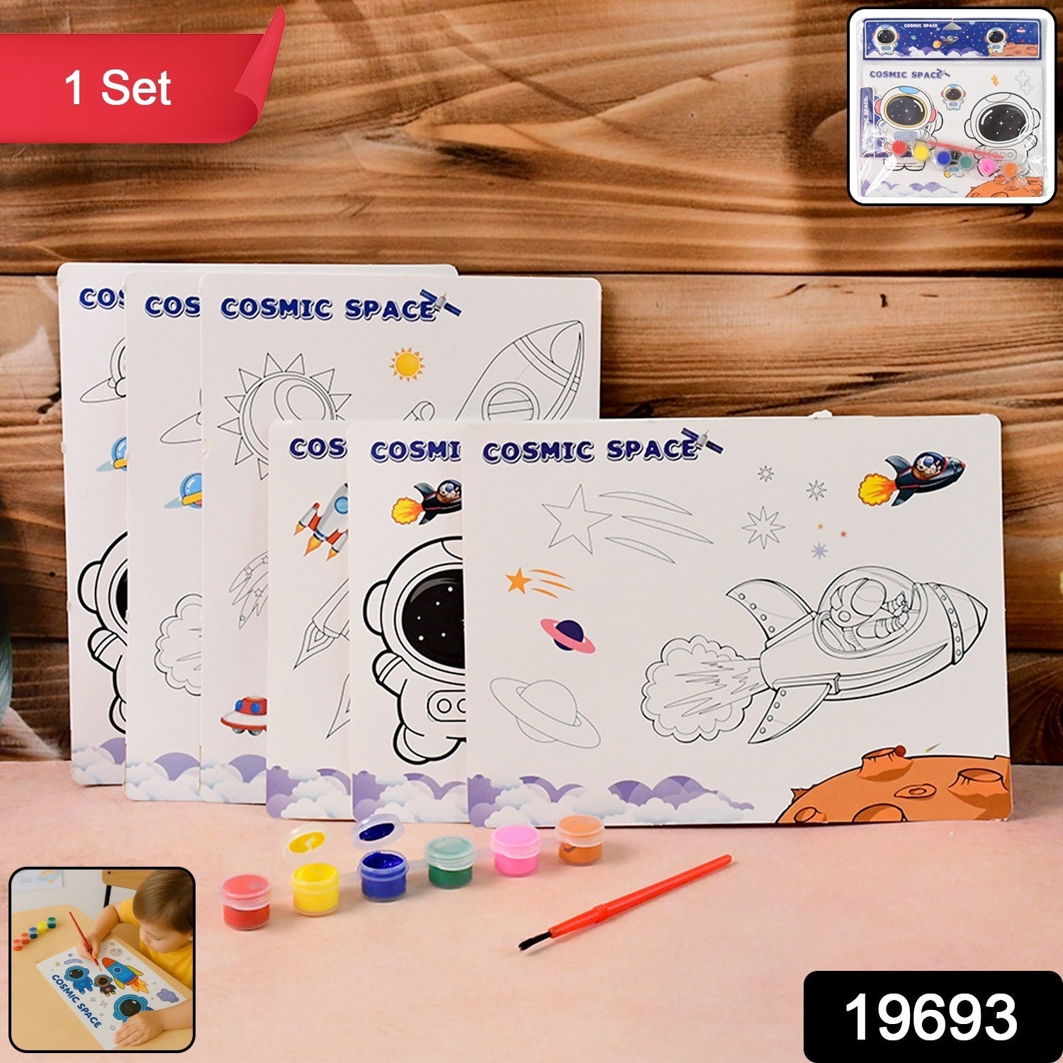 Cosmic Space Theme Kids Painting and Coloring Kit Cosmic Space Theme Kids Painting and Coloring Kit